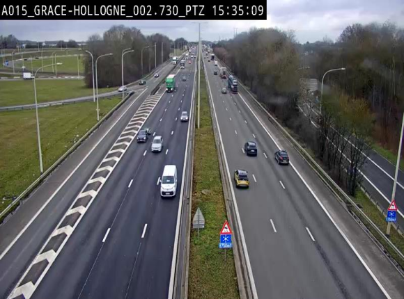 Caméra trafic Belgique - Grâce-Hollogne - E42, jonction avec A604, direction Loncin/Aéroport de Liège - BK 3.2