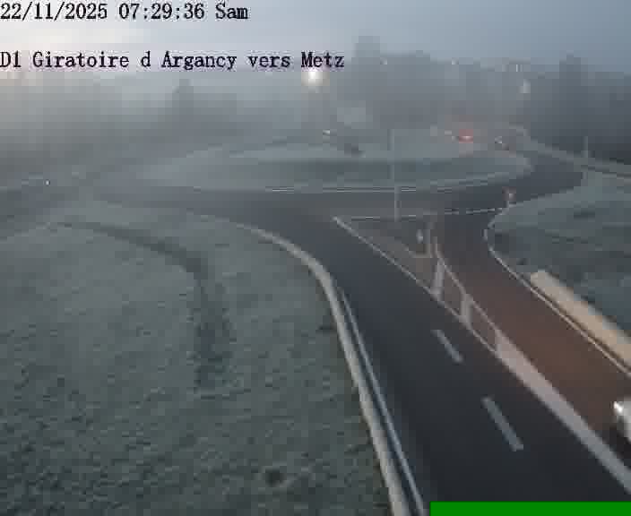 Webcam installée le long de D1 (France) à Argancy, pointée vers Metz, utile pour suivre précisément les conditions de trafic.