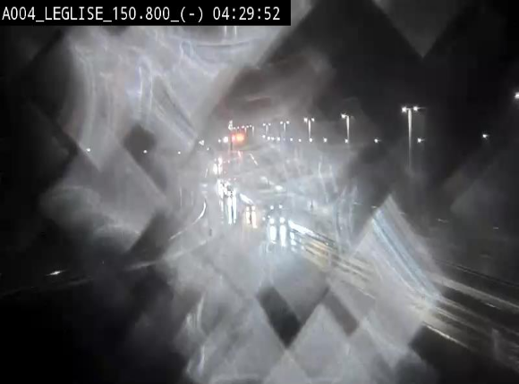 Webcam E411 dans la Côte de Léglise. Vue orientée vers Bruxelles