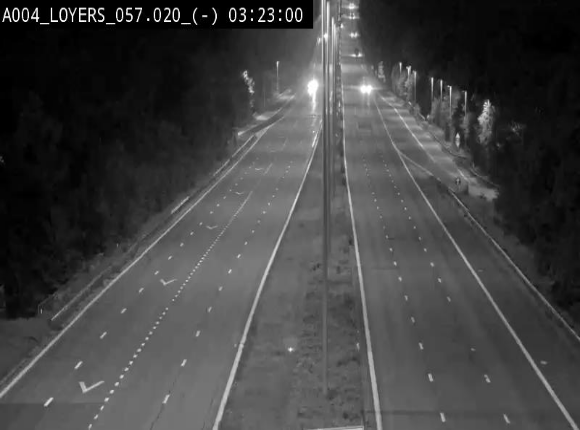 Webcam E411 au niveau du viaduc de Beez à Loyers, entre Champion et Warissoulx. Vue orientée vers Bruxelles