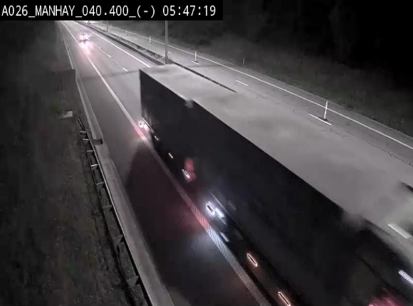 Webcam autoroute A26/E25 à hauteur de Manhay, après la jonction avec la N651 en direction de Liège - BK 40.4