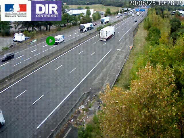 Caméra de circulation à Saint-Priest à la jonction entre l'A43 et l'A46 en direction de Marseille