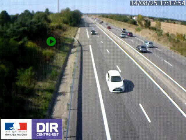 Webcam sur le contournement de Valence, sur la Nationale 7, à la jonction avec la N532, caméra orientée vers Grenoble