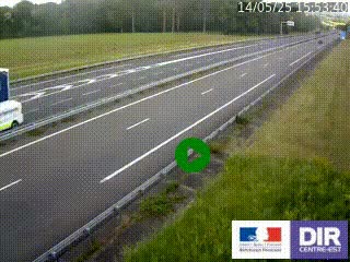 Webcam autoroute sur l'A77 à hauteur de Pouilly-sur-Loire en direction de Nevers