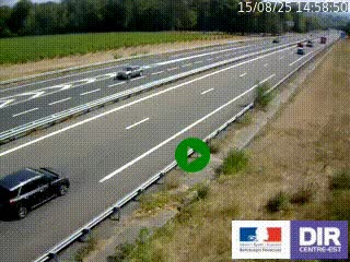 Webcam autoroute sur l'A77 à hauteur de Pouilly-sur-Loire en direction de Nevers