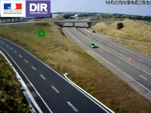 Webcam sur le contournement de Valence, sur la Nationale 7, caméra orientée vers Lyon