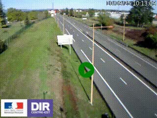 Webcam à Mably, à proximité de Roanne en direction de Moulins sur la N7