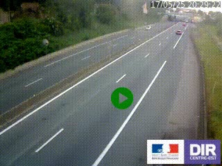 Caméra autoroutière sur l'A47 à hauteur de Givors, a proximité de Lyon. La webcam est orientée vers Lyon