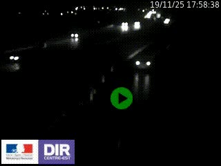 Webcam routière sur la RN6 à Auxerre, à hauteur de la sortie Monéteau, en direction de l'A6 (Gurgy)