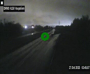 Webcam autoroute A150 à hauteur de La Vaupalière en périphérie de Rouen. Vue orientée vers Rouen