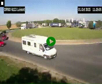 Webcam en périphérie de Chartres sur la N123, à hauteur de Luisant. Vue orientée vers Chartres