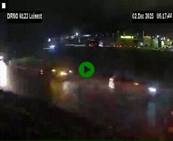 Webcam en périphérie de Chartres sur la N123, à hauteur de Luisant. Vue orientée vers Chartres