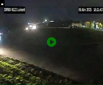 Webcam en périphérie de Chartres sur la N123, à hauteur de Luisant. Vue orientée vers Chartres