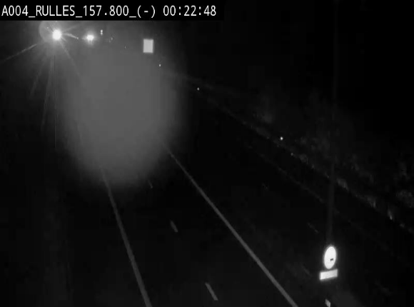 Webcam à Marbehan sur l'E411 à hauteur de la sortie 28a Rulles. Vue orientée vers Bruxelles