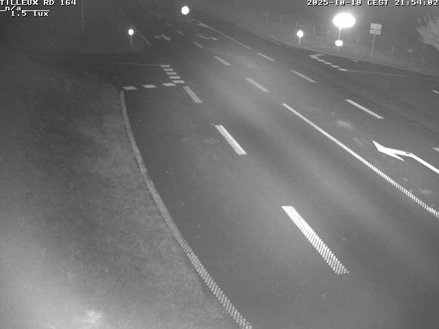 Webcam sur la RD164 à Tilleux. Vue orientée vers Neufchâteau
