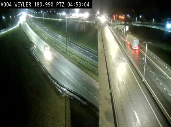 Webcam à la jonction entre la N81 et l'E411 à hauteur de la sortie 32 Longwy/Messancy à Arlon. Vue orientée vers Bruxelles