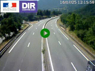 Caméra sur la Nationale 90 (N90) à La Léchère, en direction et à proximité d'Albertville