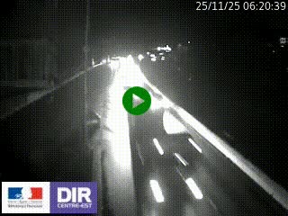 Caméra autoroute sur A6 - Valvert, près de Lyon, en direction de Paris, à hauteur de la sortie 36 Porte du Valvert