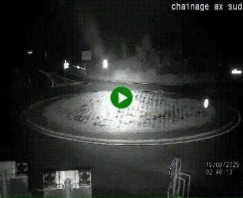 Webcam au nord d'Ax-les-Thermes au niveau de l'aire de chaînage de la N20. Vue orientée vers les Pyrénées, en direction de Pas de la Case