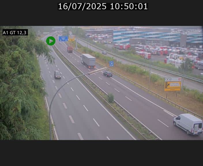Traffic live webcam Luxembourg Senningerberg - A1 direction Allemagne - BK 12.3