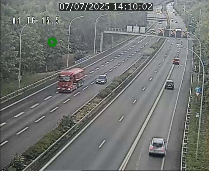 Traffic live webcam Luxembourg Munsbach - A1 direction Luxembourg - BK 15.5