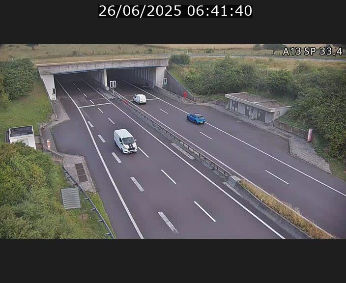 Webcam trafic sur A13 à hauteur d'Altwies en direction de Mondorf-les-bains et en provenance de l'Allemagne