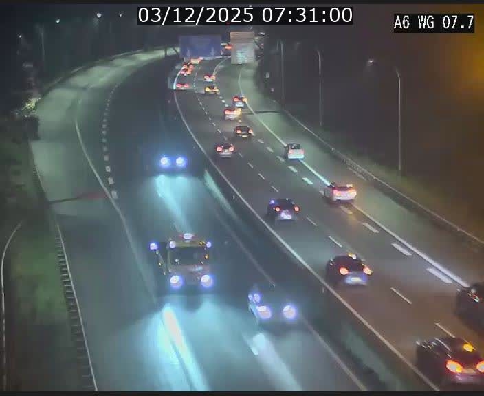 Traffic live webcam Luxembourg - Bridel - A6 - BK 7.7 - direction Belgique