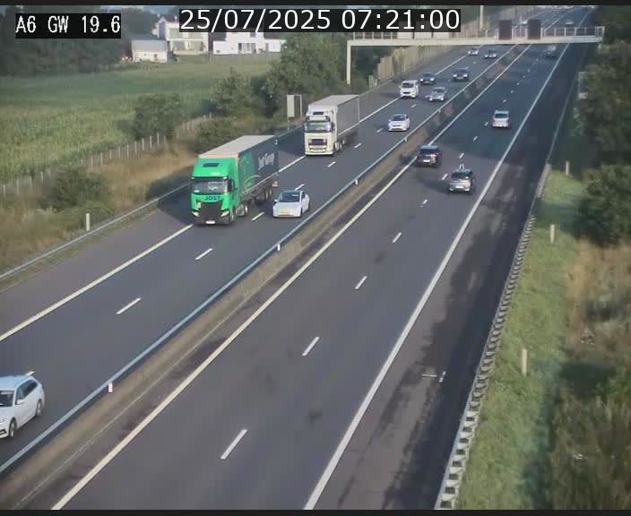 Traffic live webcam Luxembourg - Steinfort - A6 - BK 19.6 - direction Belgique