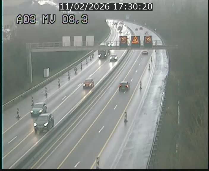 Webcam Autoroute après la Croix de Bettembourg en direction de Luxembourg sur l'A3