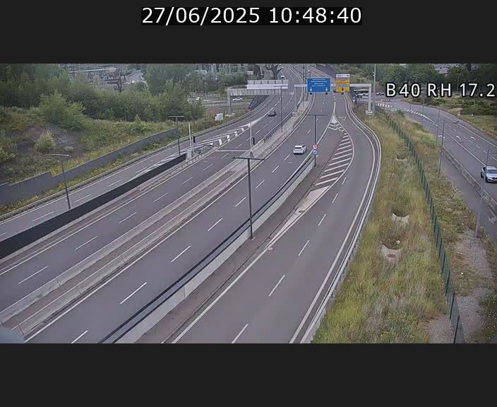 Webcam sur le contournement d'Esch Belval à hauteur de la sortie Université de Luxembourg. Vue orientée vers Luxembourg