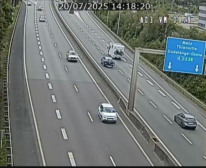 Webcam Autoroute à la Croix de Bettembourg - A3 - BK 9.9 - direction France