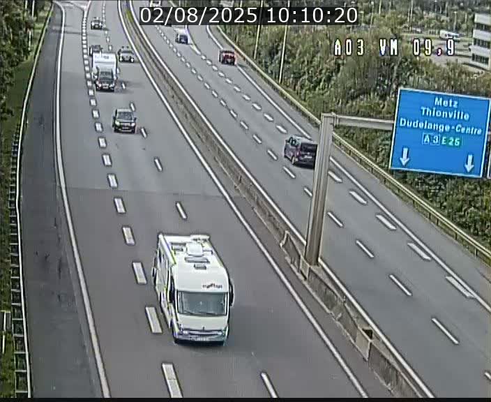 Webcam Autoroute à la Croix de Bettembourg - A3 - BK 9.9 - direction France