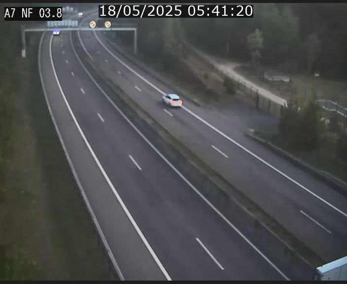 Webcam autoroute A7 au Luxembourg à la sortie du Tunnel Stafelter vers le Nord