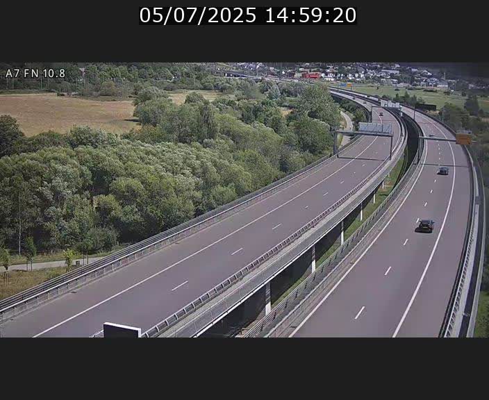 Caméra trafic Luxembourg - A7, Tunnel Gousselerbierg, sortie sud, direction rond-point Lorentzweiler (BK 10.8)