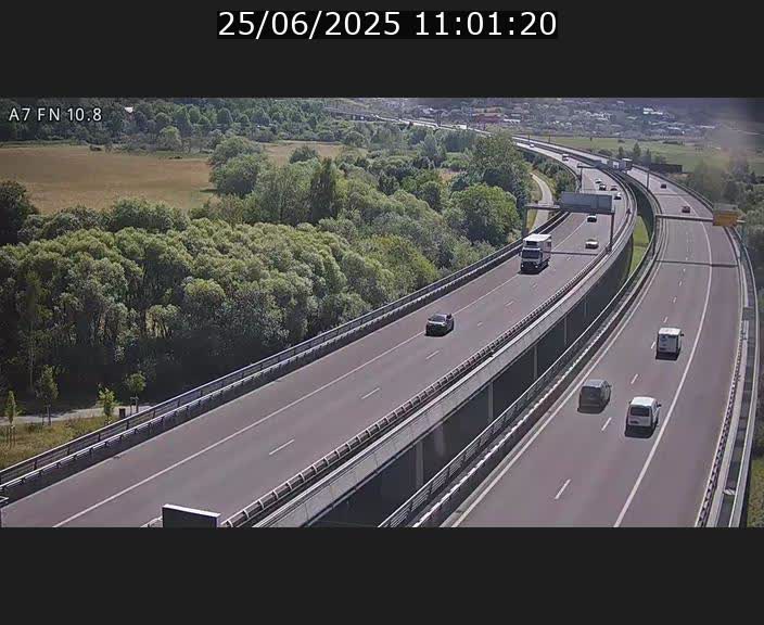 Caméra trafic Luxembourg - A7, Tunnel Gousselerbierg, sortie sud, direction rond-point Lorentzweiler (BK 10.8)