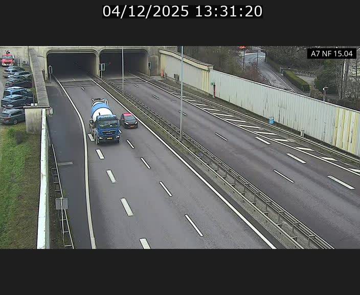 Caméra trafic Luxembourg - A7, Tunnel Mersch, entrée sud, direction Ettelbruck