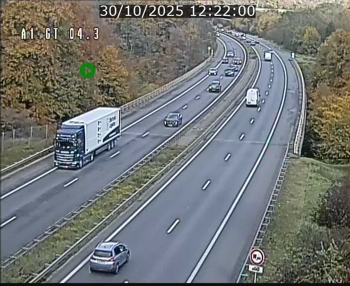 Traffic live webcam Luxembourg Itzig - A1 direction Sandweiler - BK 4.3