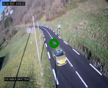 Webcam dans les Pyrénées Atlantique au niveau du col d'Urdos et du fort du Pourtalet sur la N134, en direction du Col et du tunnel du Somport, à 765 mètres d'altitude