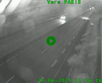 Caméra routière sur l'autoroute A20 à Saint-Hilaire-Bonneval, au sud de Limoges. Vue orientée vers Paris