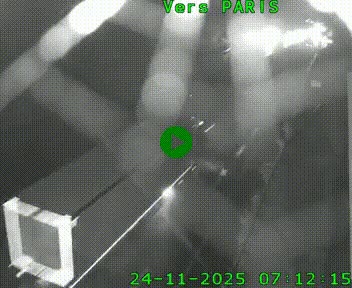 Caméra routière sur l'autoroute A20 à Saint-Hilaire-Bonneval, au sud de Limoges. Vue orientée vers Paris