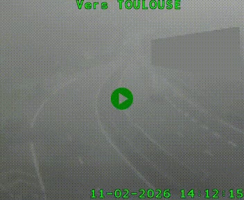 Caméra routière sur l'autoroute A20 à Noailles, en périphérie de Brive-la-Gaillarde. Vue orientée vers Toulouse