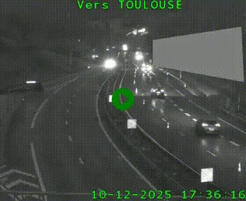 Caméra routière sur l'autoroute A20 à Noailles, en périphérie de Brive-la-Gaillarde. Vue orientée vers Toulouse