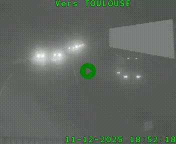 Caméra routière sur l'autoroute A20 à Noailles, en périphérie de Brive-la-Gaillarde. Vue orientée vers Toulouse