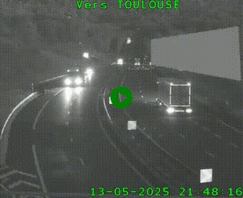 Caméra routière sur l'autoroute A20 à Noailles, en périphérie de Brive-la-Gaillarde. Vue orientée vers Toulouse