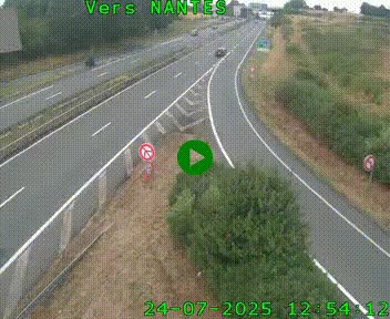 Webcam N147 au nord de Poitiers et à la jonction avec la A10