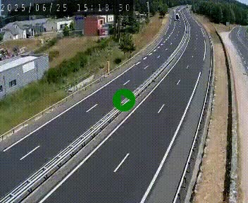 Caméra autoroute A75 à hauteur du col du rocher blanc en direction de Montpellier