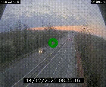 Webcam sur le périphérique de Nantes (N844) après la Porte de Bouguenais, à l'ouest de la ville