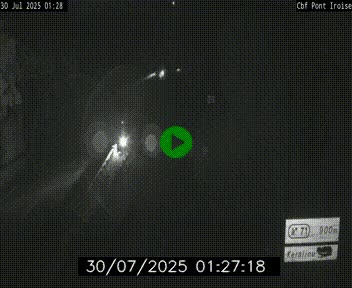 Webcam sur la N165 après le Pont de l'Iroise, à l'entrée de Brest