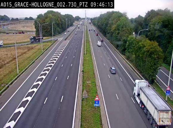 Caméra trafic Belgique - Grâce-Hollogne - E42, jonction avec A604, direction Loncin/Aéroport de Liège -  BK 3.2