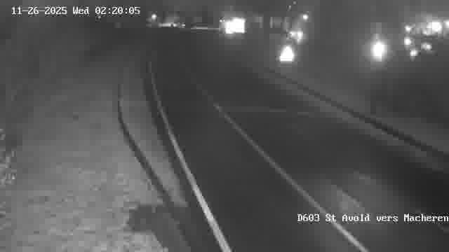 Webcam sur la D603 située à proximité de Saint-Avold. Vue orientée vers Macheren.